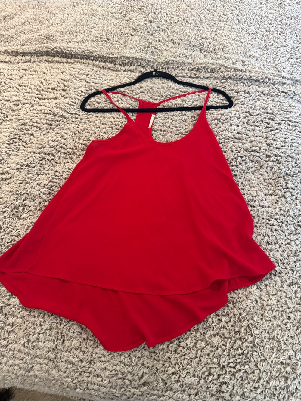 Lush Red Layered Strappy Tank Top